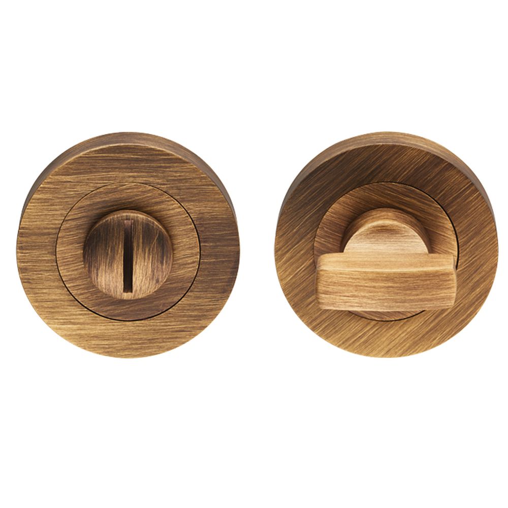 This is an image of Carlisle Brass - Thumbturn & Release - Antique Brass available to order from T.H Wiggans Architectural Ironmongery in Kendal, quick delivery and discounted prices.