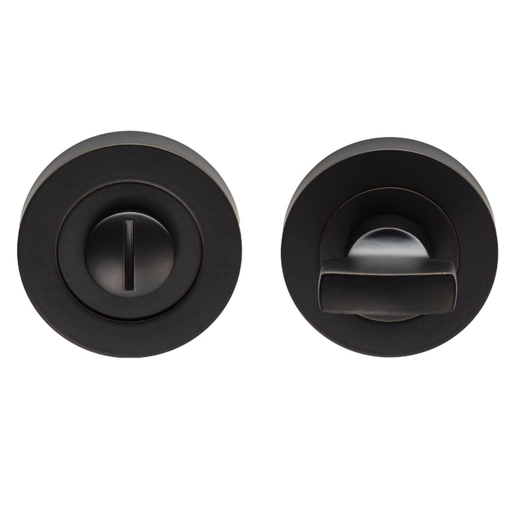 This is an image of Carlisle Brass - Thumbturn & Release - Matt Black available to order from T.H Wiggans Architectural Ironmongery in Kendal, quick delivery and discounted prices.
