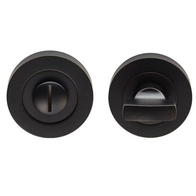 This is an image of Carlisle Brass - Thumbturn & Release - Matt Black available to order from T.H Wiggans Architectural Ironmongery in Kendal, quick delivery and discounted prices.