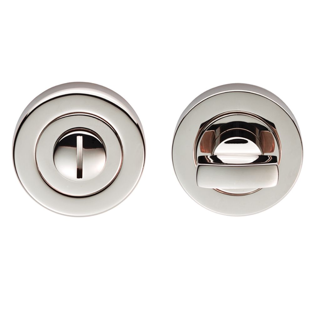 This is an image of Carlisle Brass - Thumbturn & Release - Polished Nickel available to order from T.H Wiggans Architectural Ironmongery in Kendal, quick delivery and discounted prices.