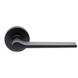 This is an image of Carlisle Brass - Velino Lever on Round Rose - Matt Black available to order from T.H Wiggans Architectural Ironmongery in Kendal, quick delivery and discounted prices.