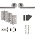 This is an image of a Eurospec - FDP Door Pack - FDP1192SSS - Satin Stainless Steel fdp1192sss that is availble to order from T.H Wiggans Ironmongery in Kendal.