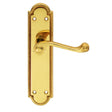 This is an image of Carlisle Brass - Georgian Lever on Shaped Latch Backplate - Polished Brass available to order from T.H Wiggans Architectural Ironmongery in Kendal, quick delivery and discounted prices.