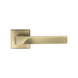 This is an image of Manital - Flash Lever On Square Rose Antique Brass - Antique Brass available to order from T.H Wiggans Architectural Ironmongery in Kendal, quick delivery and discounted prices.