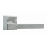 This is an image of Manital - Flash Lever on Square Rose - Satin Chrome available to order from T.H Wiggans Architectural Ironmongery in Kendal, quick delivery and discounted prices.