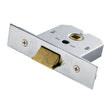 This is an image of a Eurospec - Flat Latch 76mm - Satin Chrome Plated that is availble to order from T.H Wiggans Architectural Ironmongery in Kendal.