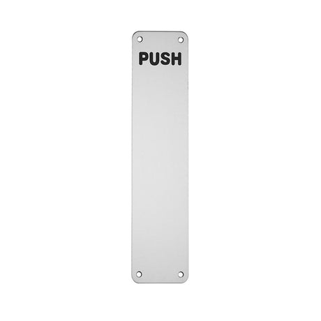 This is an image of Eurospec - Finger Plate Push 300 x 75mm - PSS available to order from T.H Wiggans Architectural Ironmongery in Kendal, quick delivery and discounted prices.