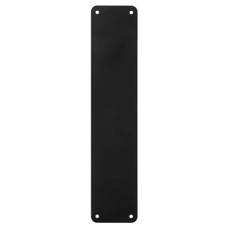 This is an image of Carlisle Brass - Finger Plate Plain 350 x 75mm - Matt Black available to order from T.H Wiggans Architectural Ironmongery in Kendal, quick delivery and discounted prices.