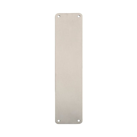 This is an image of Eurospec - Finger Plate Plain 350 x 75mm - SSS available to order from T.H Wiggans Architectural Ironmongery in Kendal, quick delivery and discounted prices.