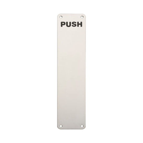 This is an image of Eurospec - Finger Plate Push 350 x 75mm - PSS available to order from T.H Wiggans Architectural Ironmongery in Kendal, quick delivery and discounted prices.