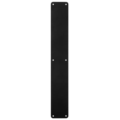 This is an image of Carlisle Brass - Finger Plate Plain 500 x 75mm - Matt Black available to order from T.H Wiggans Architectural Ironmongery in Kendal, quick delivery and discounted prices.