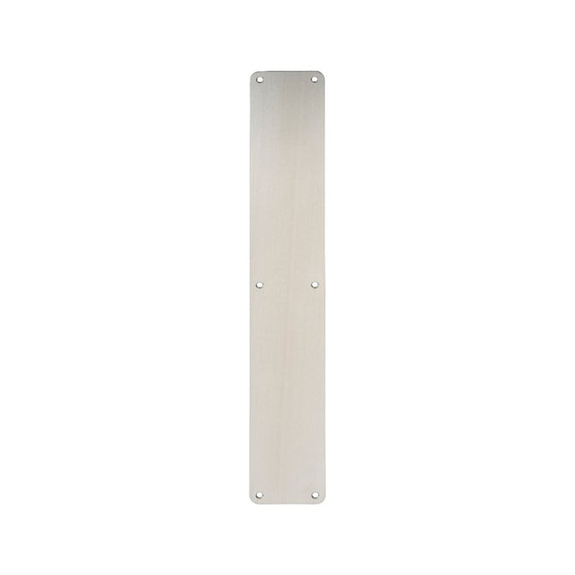 This is an image of Eurospec - Finger Plate Plain 500 x 75mm - SSS available to order from T.H Wiggans Architectural Ironmongery in Kendal, quick delivery and discounted prices.