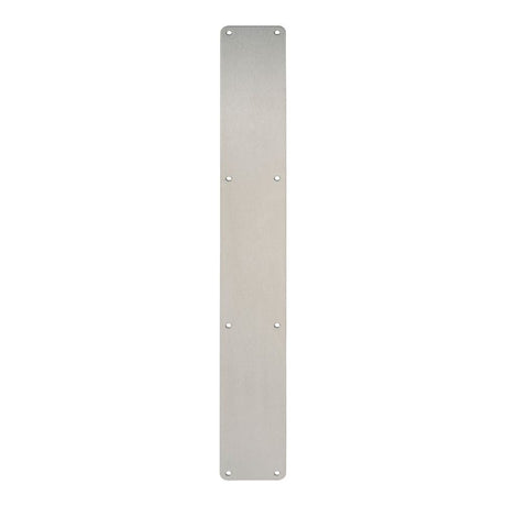 This is an image of Eurospec - Finger Plate Plain 650 x 75mm - SSS available to order from T.H Wiggans Architectural Ironmongery in Kendal, quick delivery and discounted prices.