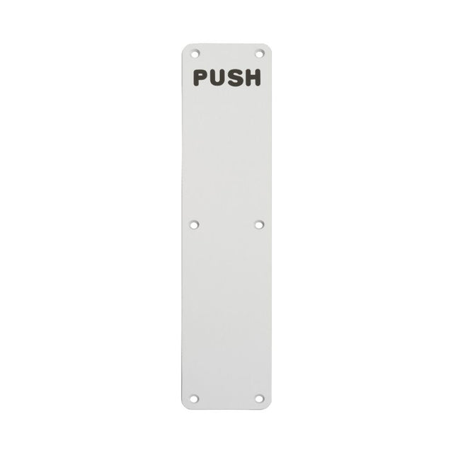 This is an image of Eurospec - Push Finger Plate 350 x 75mm - SAA available to order from T.H Wiggans Architectural Ironmongery in Kendal, quick delivery and discounted prices.