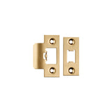 This is an image of a Eurospec - Tls Forend & Strike Pack - Satin Brass that is availble to order from T.H Wiggans Architectural Ironmongery in Kendal.