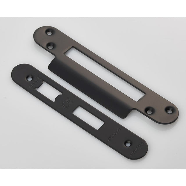 This is an image of a Eurospec - Forend Strike & Fixing Pack to suit Architectural Sashlocks (BAS/ESS/ that is availble to order from T.H Wiggans Architectural Ironmongery in Kendal.