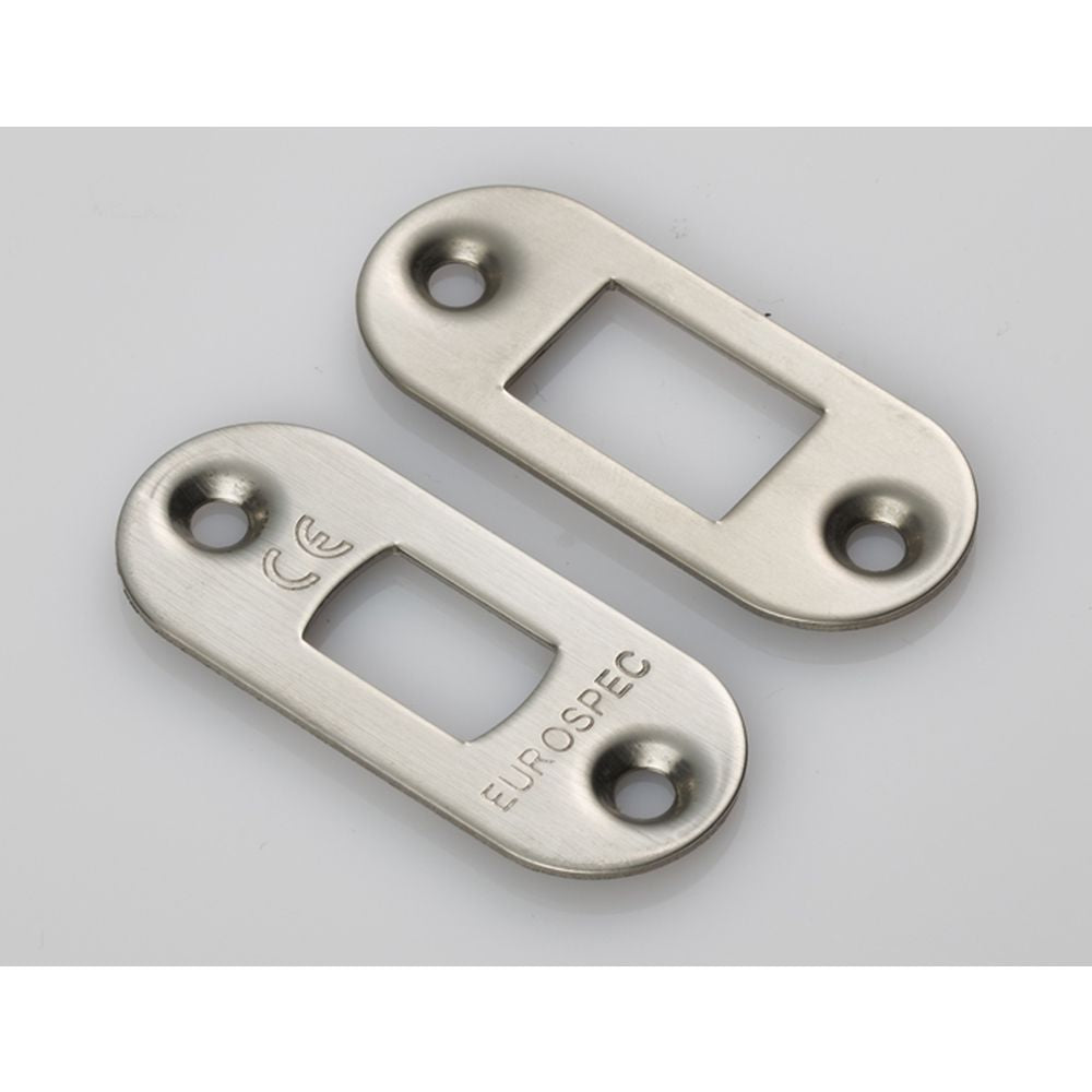 This is an image of a Eurospec - Forend Strike & Fixing Pack to suit Heavy Duty Tubular Deadbolt Radiu that is availble to order from T.H Wiggans Architectural Ironmongery in Kendal.