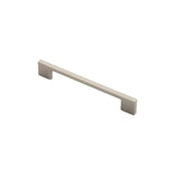 This is an image of a FTD - Slim D Handle 152mm Satin Nickel - Satin Nickel that is availble to order from T.H Wiggans Architectural Ironmongery in Kendal in Kendal.