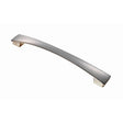 This is an image of a FTD - Valetta Bow Handle 192mm - Satin Nickel that is availble to order from T.H Wiggans Architectural Ironmongery in Kendal in Kendal.