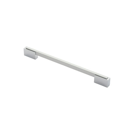 This is an image of a FTD - Aria Handle 224mm - Polished Chrome/Matt Satin Chrome that is availble to order from T.H Wiggans Architectural Ironmongery in Kendal in Kendal.