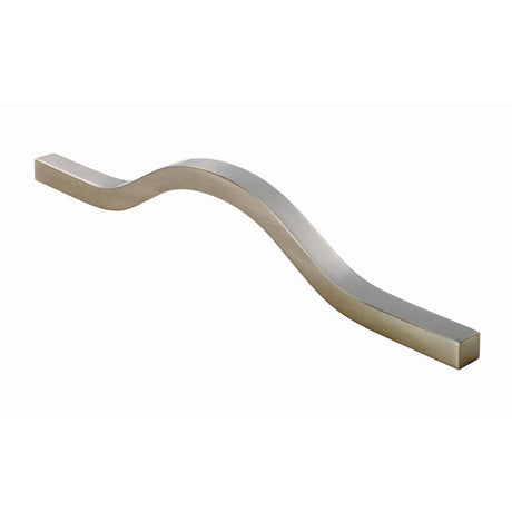 This is an image of a FTD - Ovenco Handle 160mm - Satin Nickel that is availble to order from T.H Wiggans Architectural Ironmongery in Kendal in Kendal.