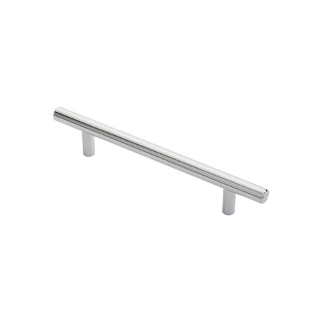 This is an image of a FTD - Steel T-Bar Handle 128mm - Polished Chrome that is availble to order from T.H Wiggans Architectural Ironmongery in Kendal in Kendal.