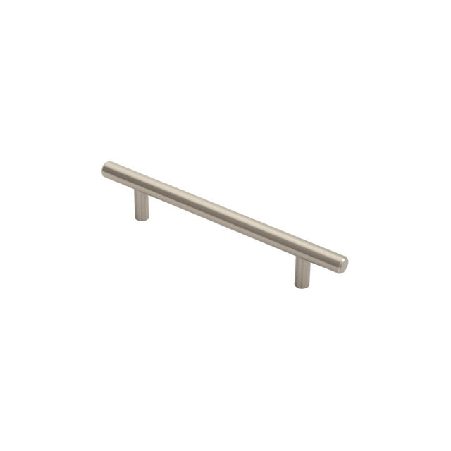 This is an image of a FTD - Steel T-Bar Handle 128mm - Satin Nickel that is availble to order from T.H Wiggans Architectural Ironmongery in Kendal in Kendal.