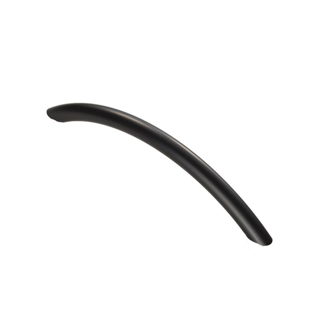 This is an image of a FTD - Bow Handle 160mm - Matt Black that is availble to order from T.H Wiggans Architectural Ironmongery in Kendal in Kendal.