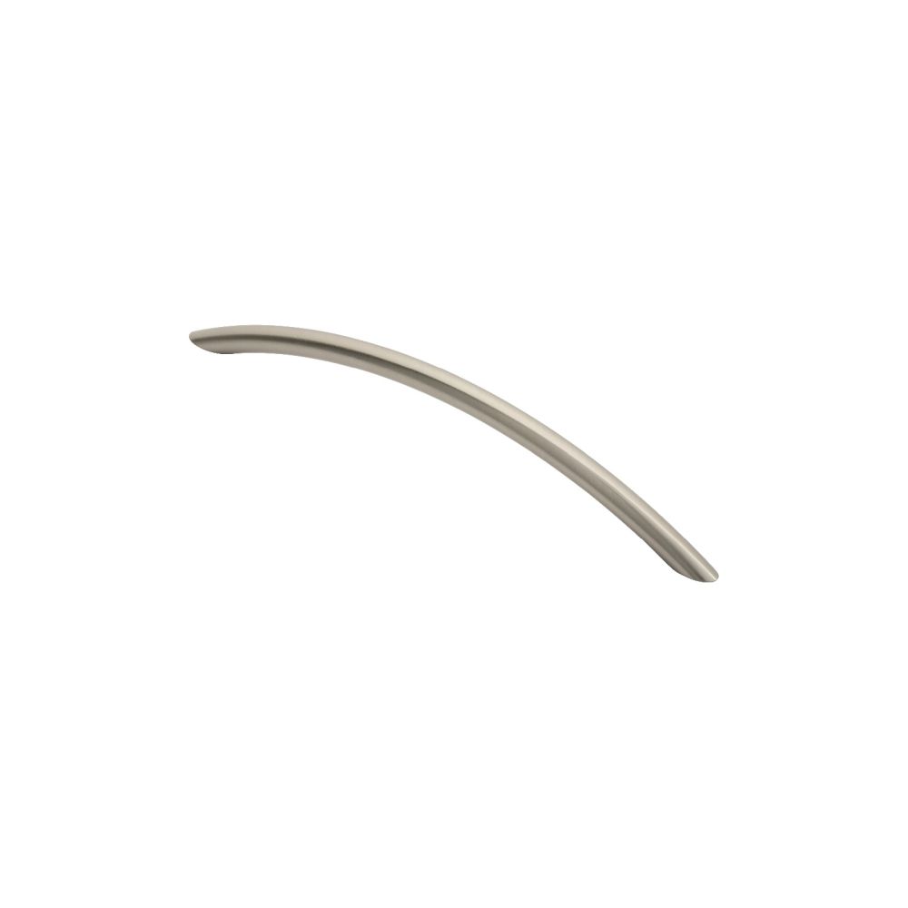 This is an image of a FTD - Bow Handle 192mm - Satin Nickel that is availble to order from T.H Wiggans Architectural Ironmongery in Kendal in Kendal.