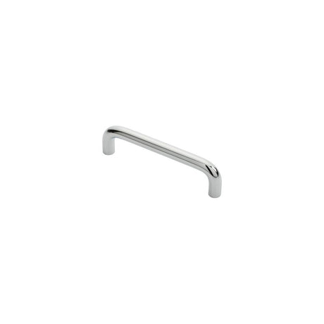 This is an image of a FTD - D Handle 96mm - Polished Chrome that is availble to order from T.H Wiggans Architectural Ironmongery in Kendal in Kendal.