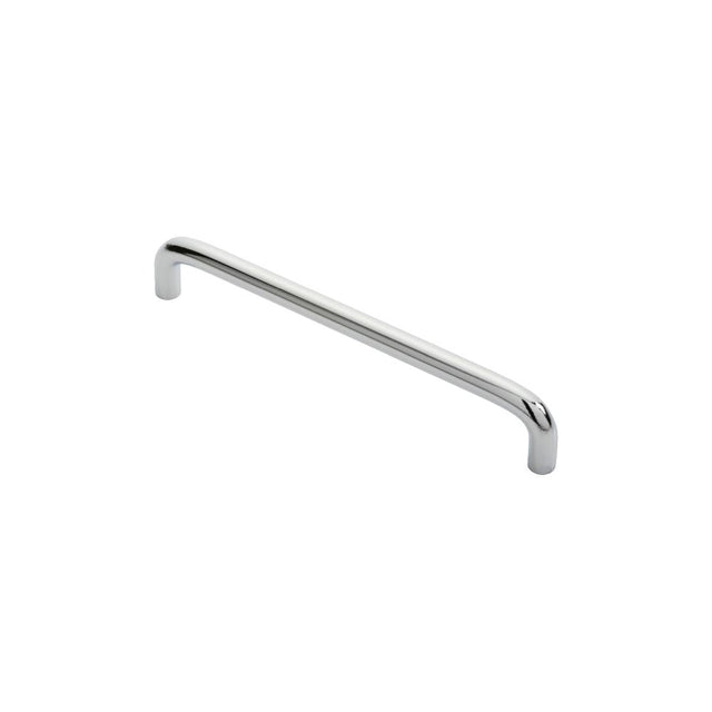 This is an image of a FTD - D Handle 160mm - Polished Chrome that is availble to order from T.H Wiggans Architectural Ironmongery in Kendal in Kendal.