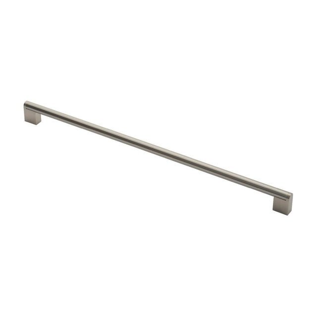 This is an image of a FTD - Bar Handle 448mm - Satin Nickel/Stainless Steel that is availble to order from T.H Wiggans Architectural Ironmongery in Kendal in Kendal.