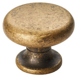 This is an image of a FTD - Temperance Knob 35mm - Antique Brass that is availble to order from T.H Wiggans Architectural Ironmongery in Kendal in Kendal.