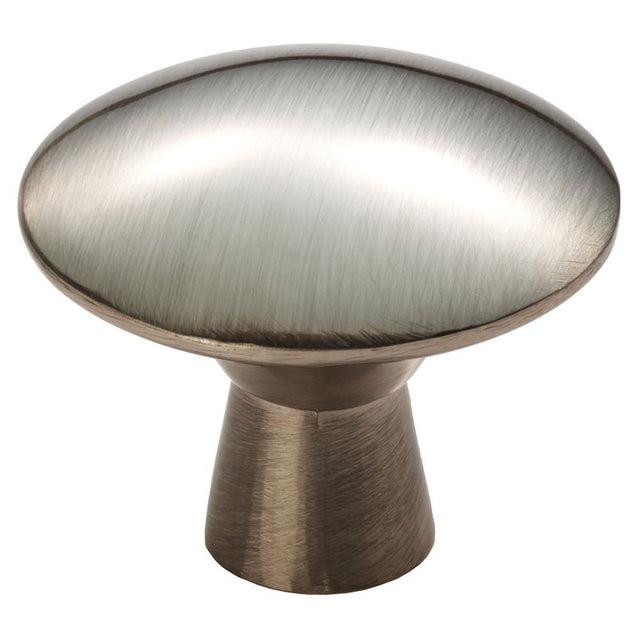 This is an image of a FTD - Disc Cabinet Knob 27mm - Satin Nickel that is availble to order from T.H Wiggans Architectural Ironmongery in Kendal in Kendal.