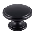 This is an image of a FTD - Oxford Knob 38mm - Matt Black that is availble to order from T.H Wiggans Architectural Ironmongery in Kendal in Kendal.