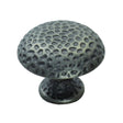 This is an image of a FTD - Hammered Finish Knob 32mm - Antique Steel that is availble to order from T.H Wiggans Architectural Ironmongery in Kendal in Kendal.