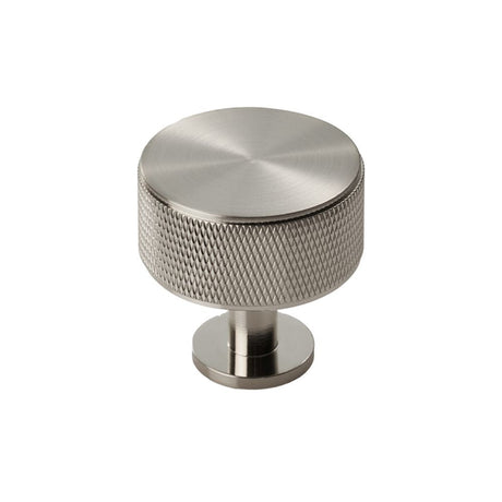 This is an image of a Carlisle Brass - Knurled Radio Knob - Satin Nickel that is availble to order from T.H Wiggans Architectural Ironmongery in Kendal in Kendal.