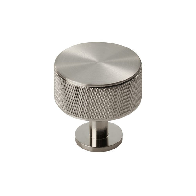 This is an image of a Carlisle Brass - Knurled Radio Knob - Satin Nickel that is availble to order from T.H Wiggans Architectural Ironmongery in Kendal in Kendal.