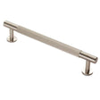 This is an image of a Carlisle Brass - Lines Pull Handle 160mm c/c - Satin Nickel that is availble to order from T.H Wiggans Architectural Ironmongery in Kendal in Kendal.