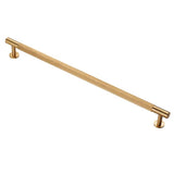 This is an image of a Carlisle Brass - Lines Pull Handle 320mm c/c - Satin Brass that is availble to order from T.H Wiggans Architectural Ironmongery in Kendal in Kendal.