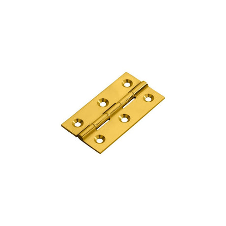 This is an image of a FTD - 64 x 35mm Cabinet Hinge - Polished Brass that is availble to order from T.H Wiggans Architectural Ironmongery in in Kendal.
