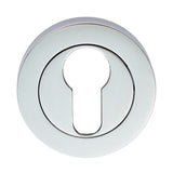 This is an image of Carlisle Brass - Euro Profile Escutcheon - Polished Chrome available to order from T.H Wiggans Architectural Ironmongery in Kendal, quick delivery and discounted prices.