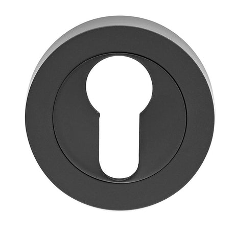 This is an image of Carlisle Brass - Euro Profile escutcheon - Matt Black available to order from T.H Wiggans Architectural Ironmongery in Kendal, quick delivery and discounted prices.