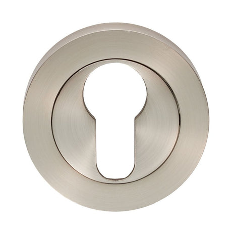 This is an image of Carlisle Brass - Euro Profile Escutcheon - Satin Nickel available to order from T.H Wiggans Architectural Ironmongery in Kendal, quick delivery and discounted prices.