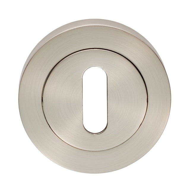 This is an image of Carlisle Brass - Standard Profile Escutcheon - Satin Nickel available to order from T.H Wiggans Architectural Ironmongery in Kendal, quick delivery and discounted prices.