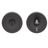 This is an image of Carlisle Brass - Thumb turn & Release - Matt Black available to order from T.H Wiggans Architectural Ironmongery in Kendal, quick delivery and discounted prices.