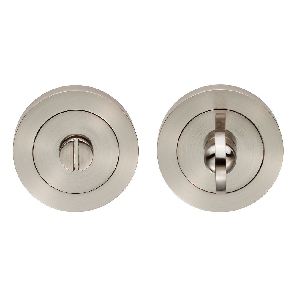 This is an image of Carlisle Brass - Thumb Turn & Release - Satin Nickel available to order from T.H Wiggans Architectural Ironmongery in Kendal, quick delivery and discounted prices.