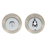 This is an image of Carlisle Brass - Thumb Turn & Release - Satin Nickel / Polished Chrome available to order from T.H Wiggans Architectural Ironmongery in Kendal, quick delivery and discounted prices.