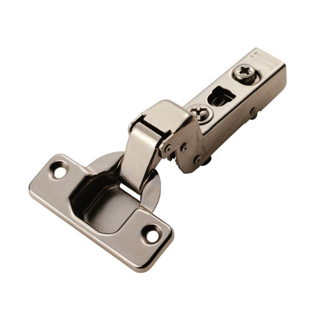 This is an image of a Carlisle Brass - Inset Soft Close Hinges - Nickel Plate that is availble to order from T.H Wiggans Architectural Ironmongery in in Kendal.