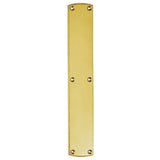 This is an image of Carlisle Brass - Large Push Plate 457 x 75mm - Polished Brass available to order from T.H Wiggans Architectural Ironmongery in Kendal, quick delivery and discounted prices.